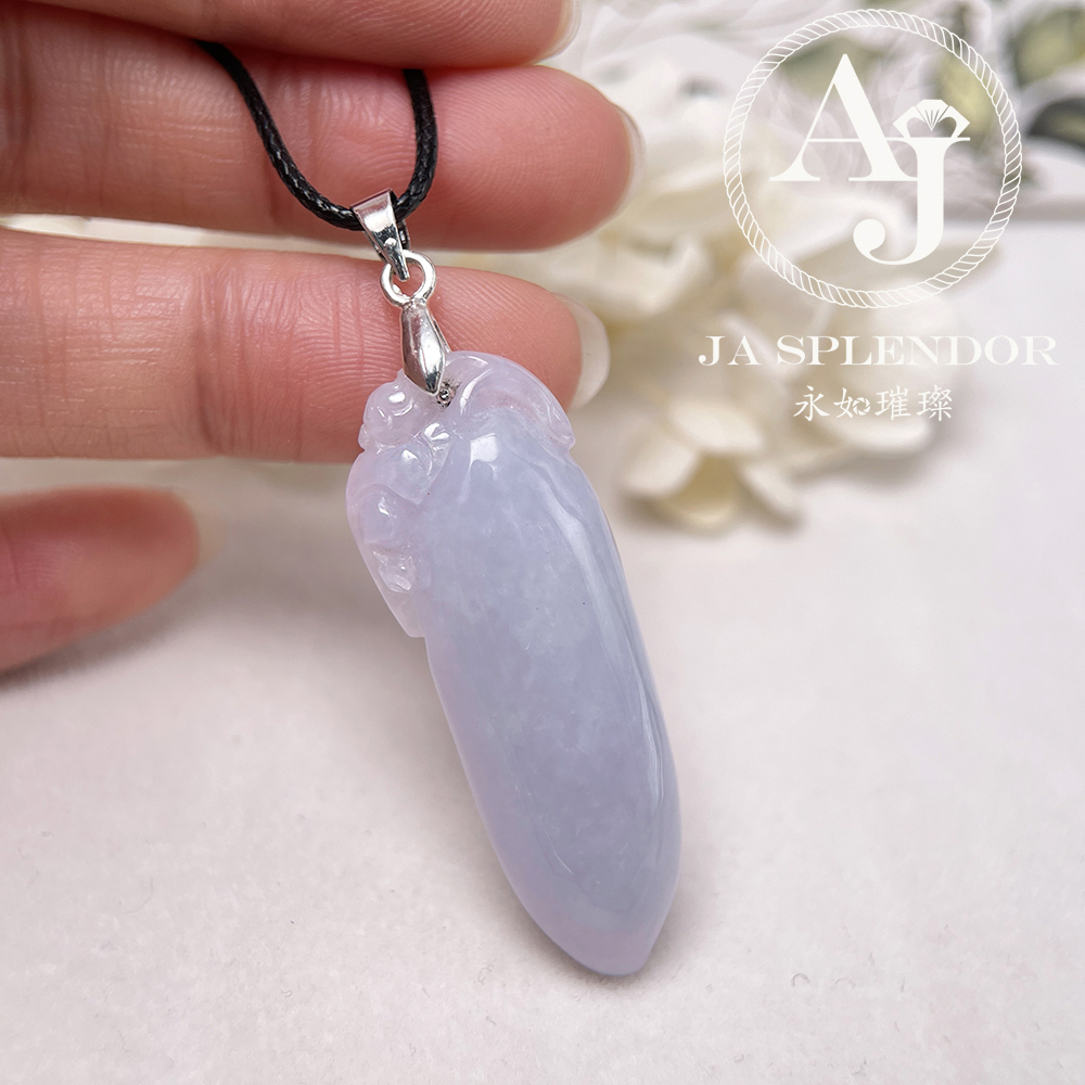 JN-771 天然翡翠A玉 紫羅蘭玉靈猴獻壽萬壽果吊墜