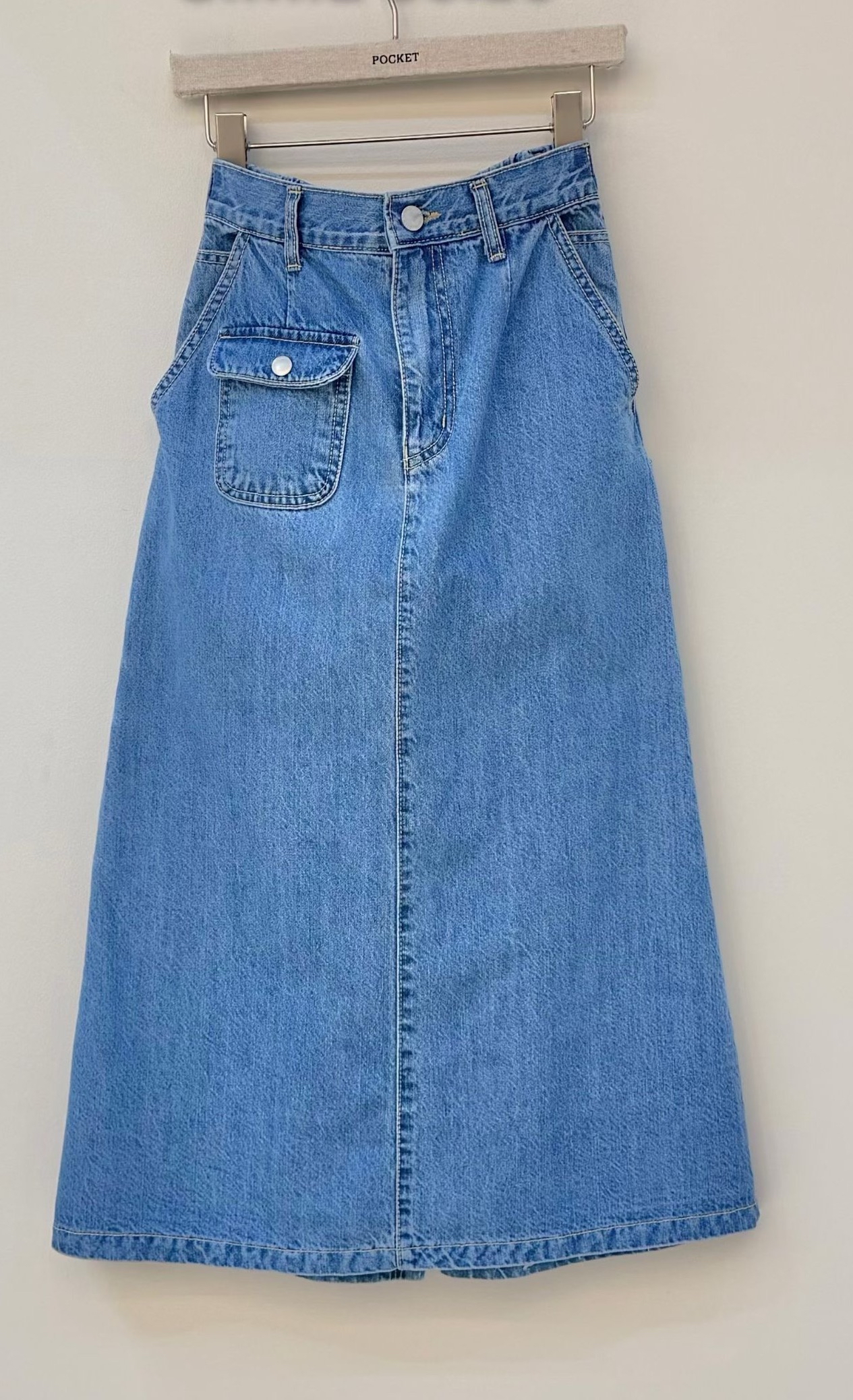 前Pocket 牛仔SK 