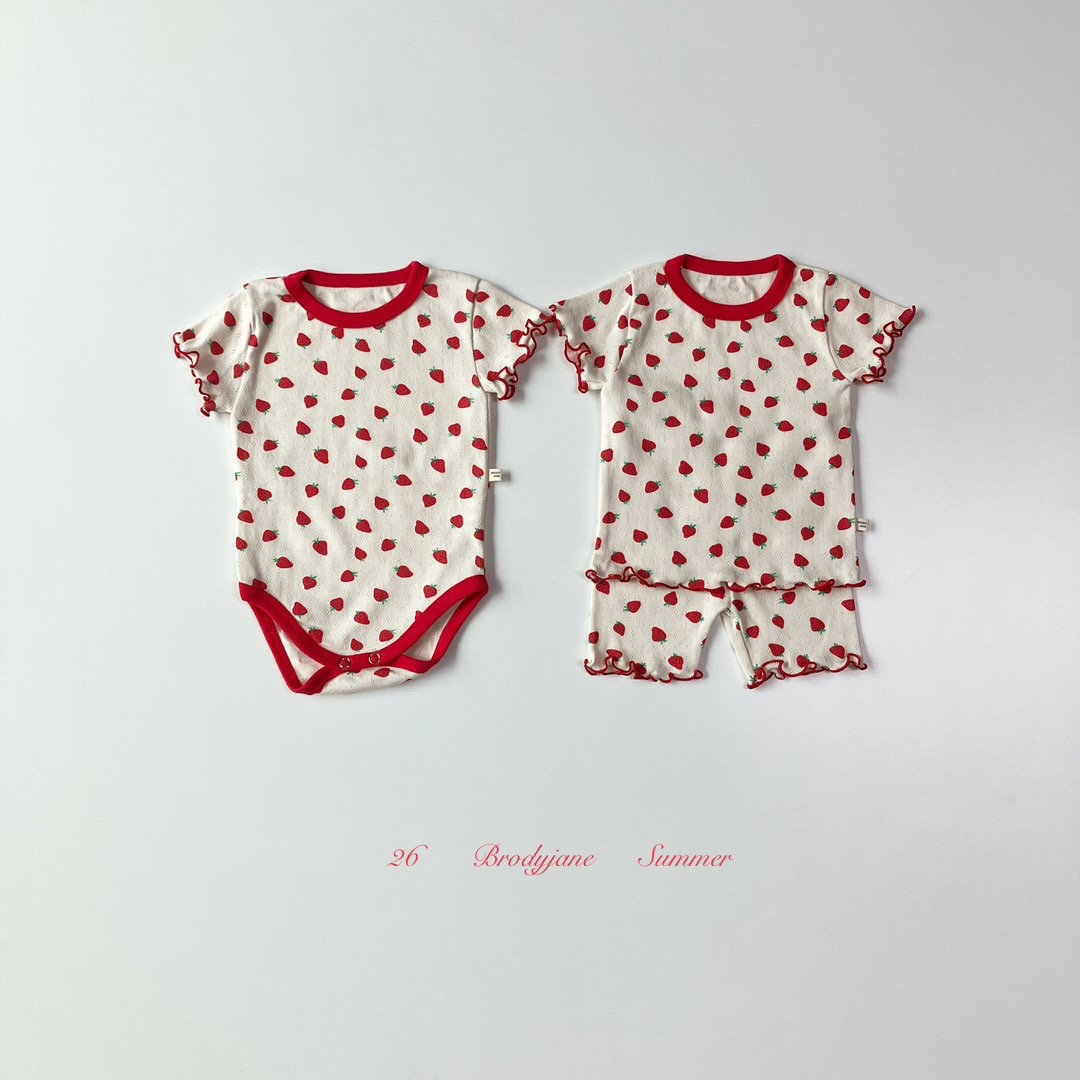 Strawberry Eyelet Short-Sleeve