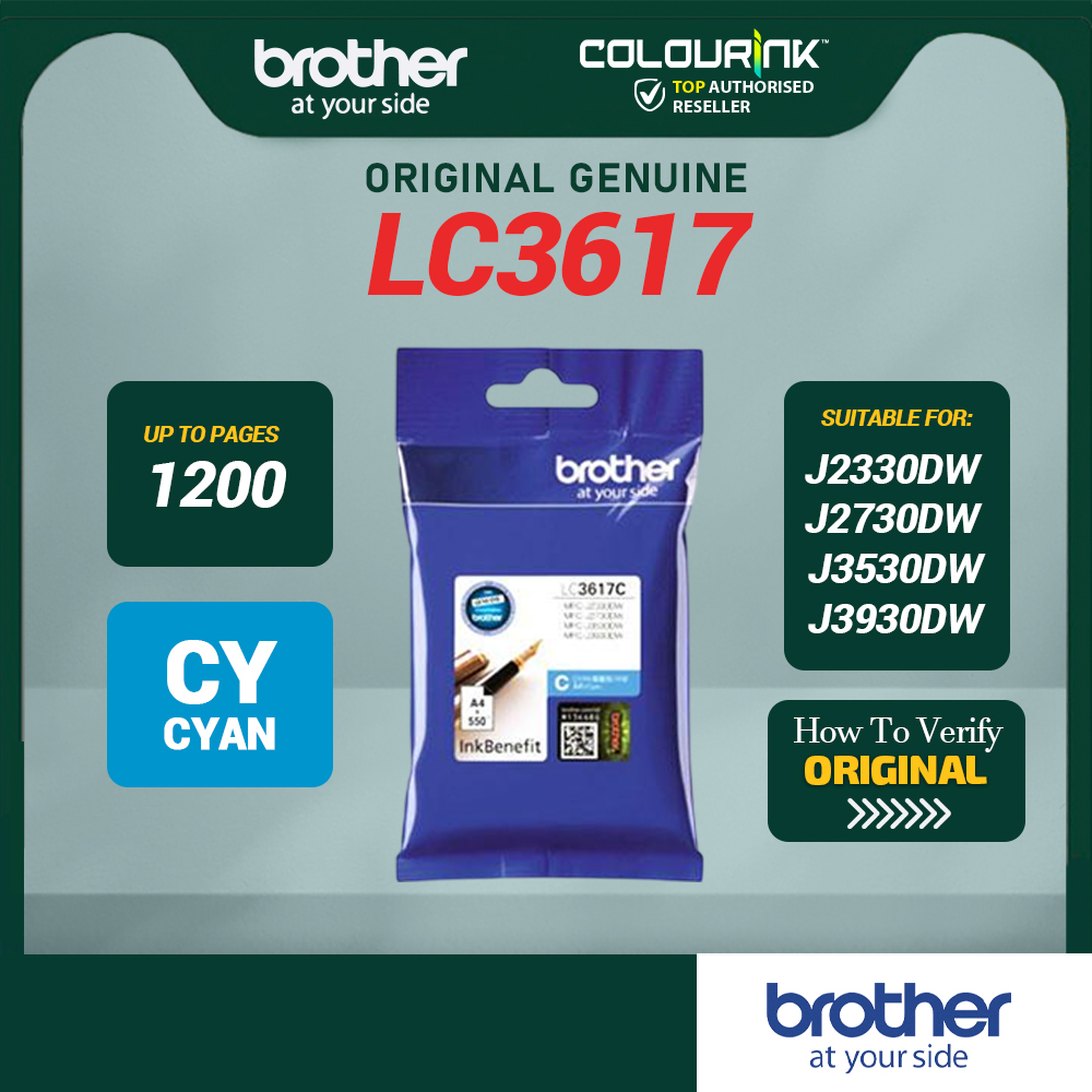 Brother Original Genuine LC3617 Combo Set BKCMY for MFC-J2330DW MFC-J2730DW MFC-J3530DW MFC-J3930DW lc-3617 lc3619xl