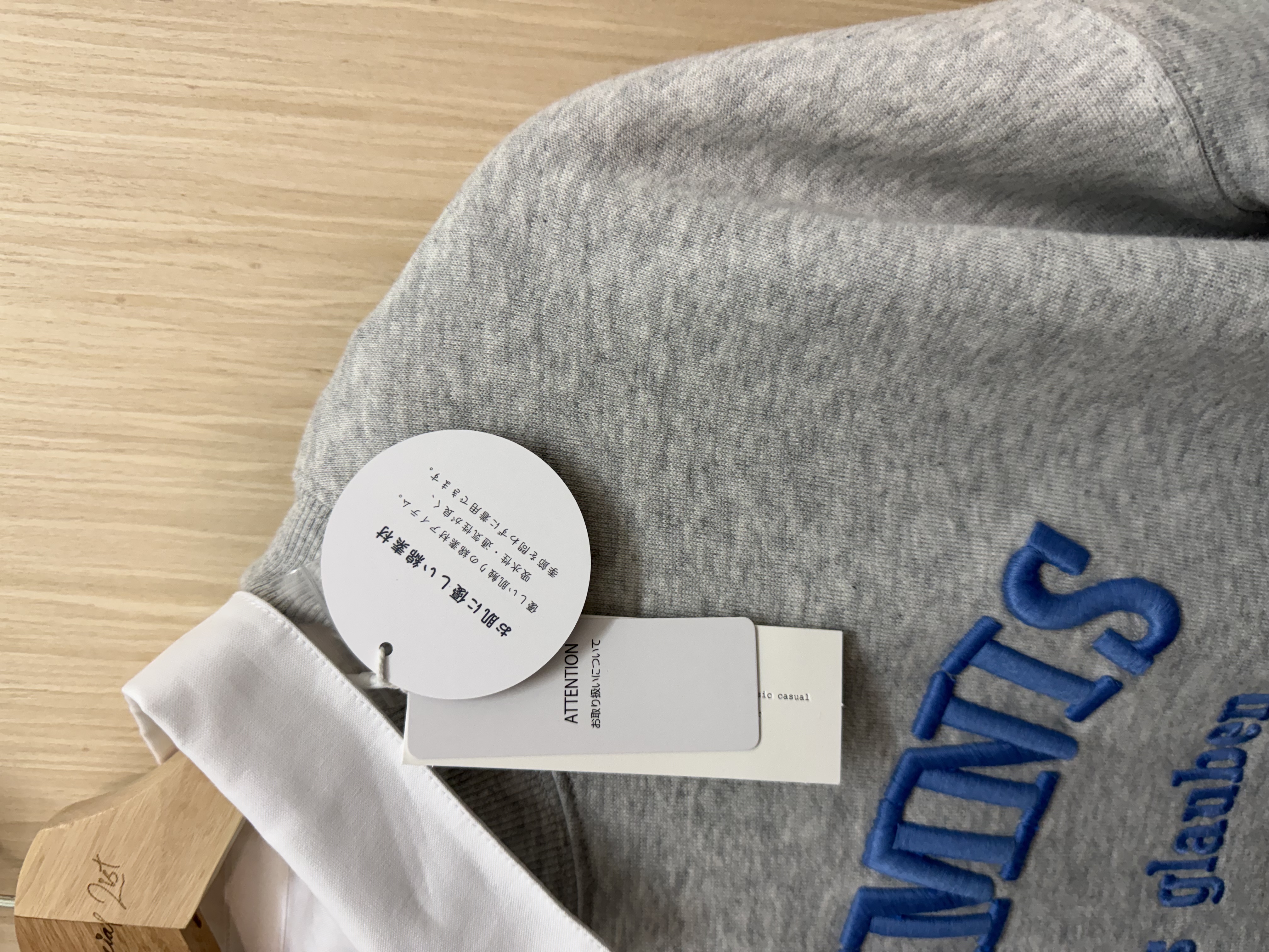 可拆領假兩件衛衣（淺灰色）