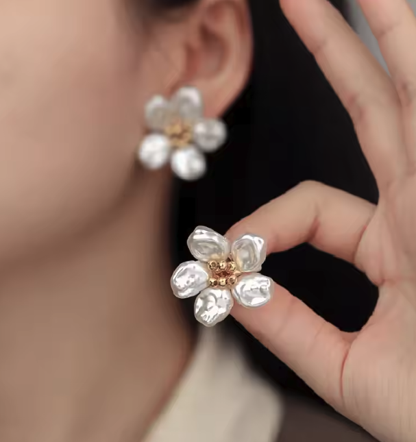 Pearl Blossom Earrings