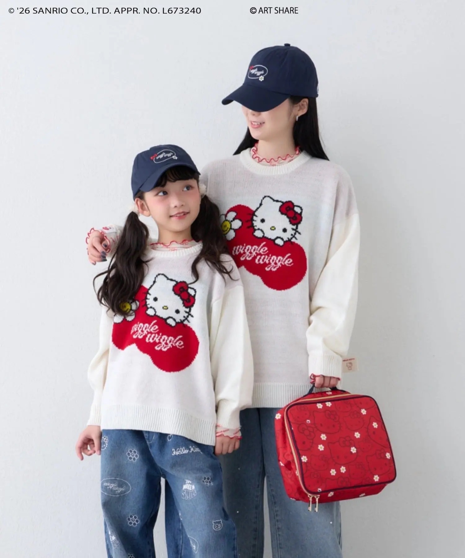 日本預訂📍日本Sanrio x Wiggle Wiggle系列 - 圓領冷衫 不包郵 2026年11月下旬出貨