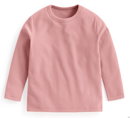 磨毛羅紋圓領長袖T恤