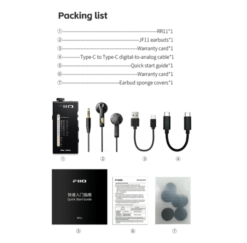 FiiO RR11 Portable HiFi FM Stereo Radio with 3D Bass and Analog Tuning