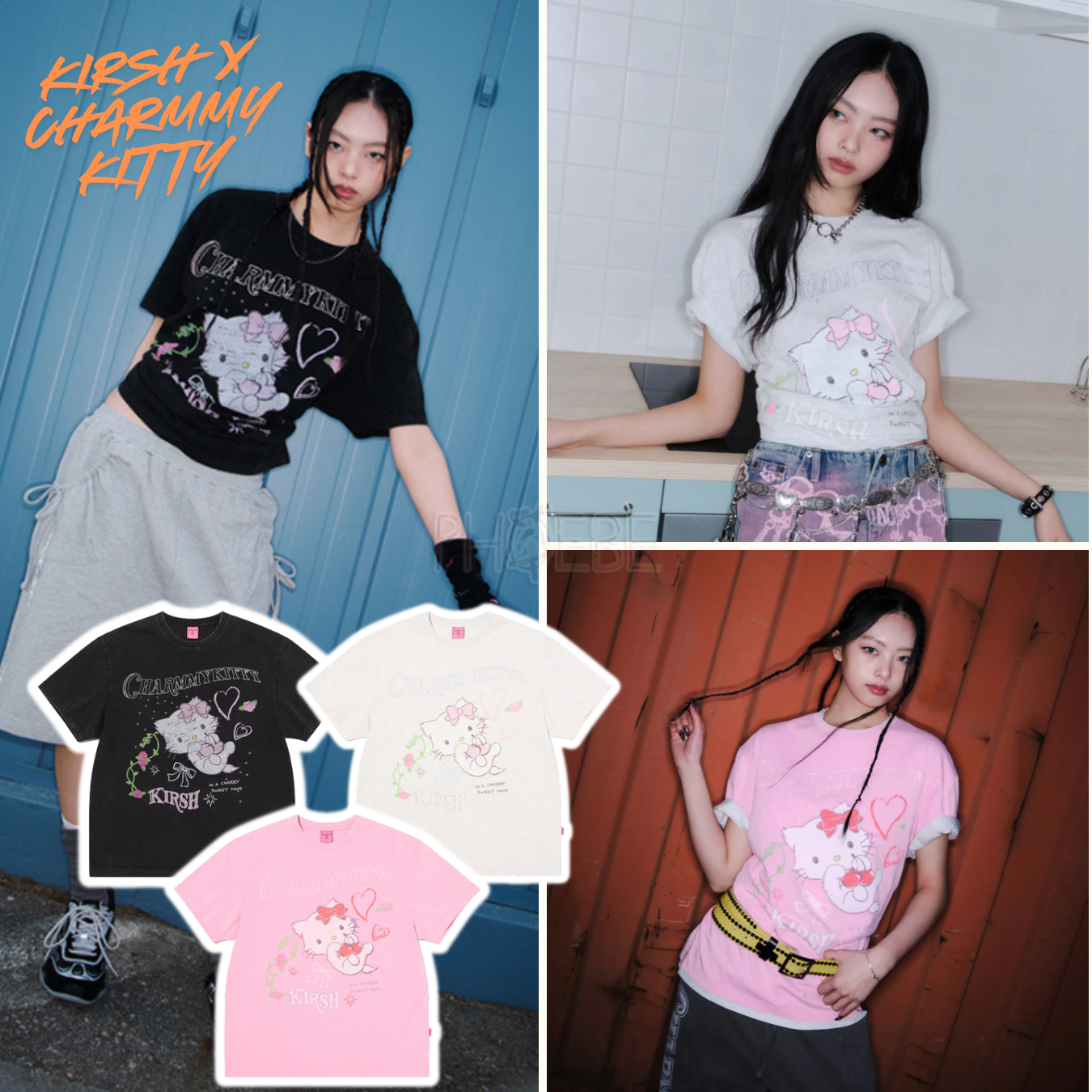 [KIRSH X Sanrio] CHARMMYKITTY LOOSE-FIT T-SHIRT
