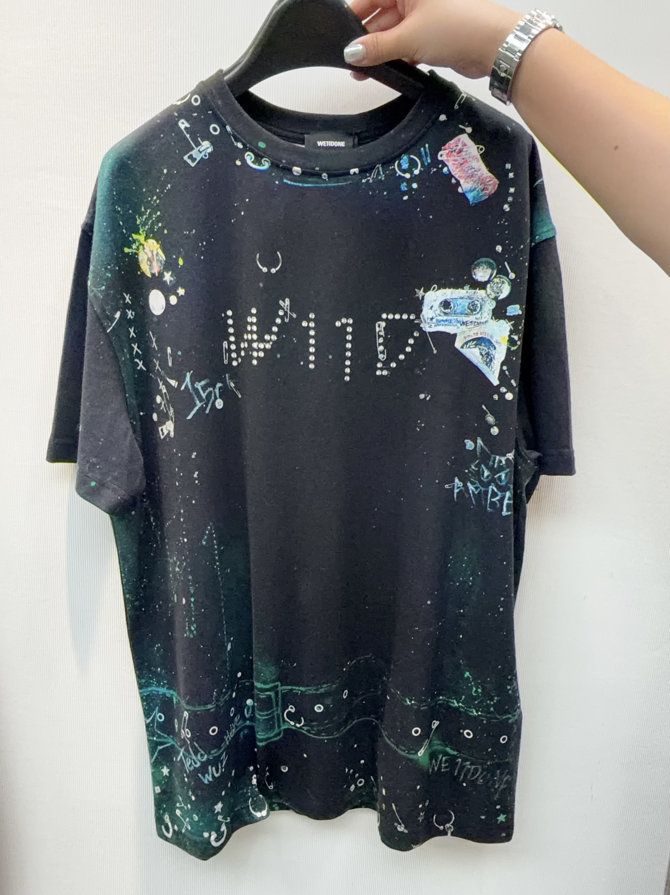 We11done 宇宙塗鴉水鑽 Tee