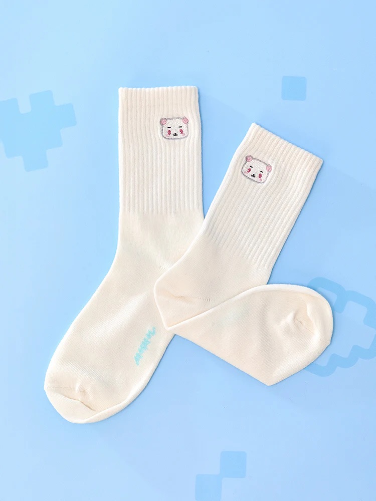 📦訂購 韓國代購 Line Friends PLAVE MMMM RIB EMBROIDERED SOCKS 中筒襪