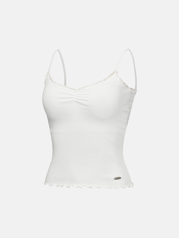預購_Frilled Shirred Bra Top by Grandeline