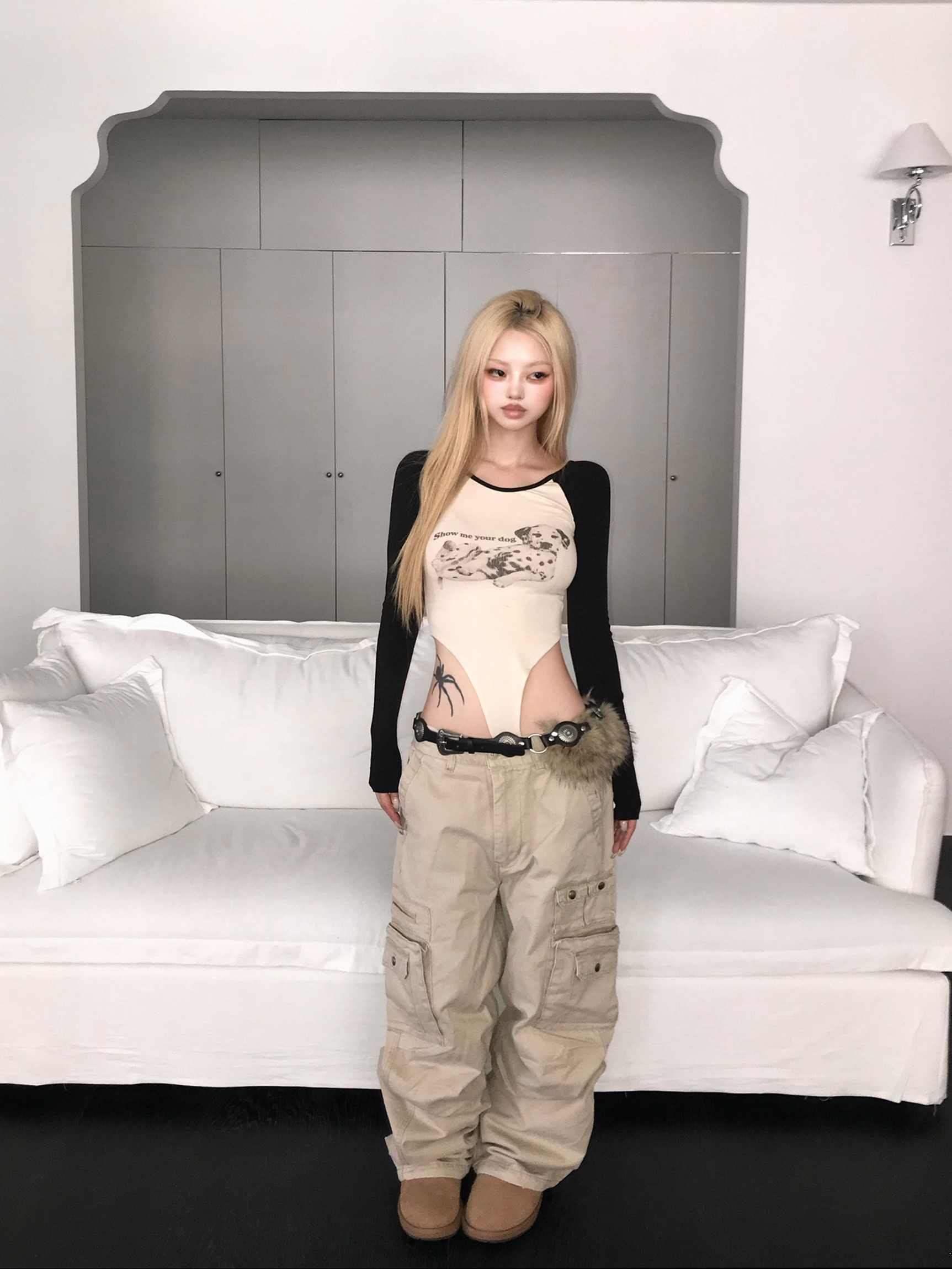 Multi-Pocket Wide-Leg Cargo Pants