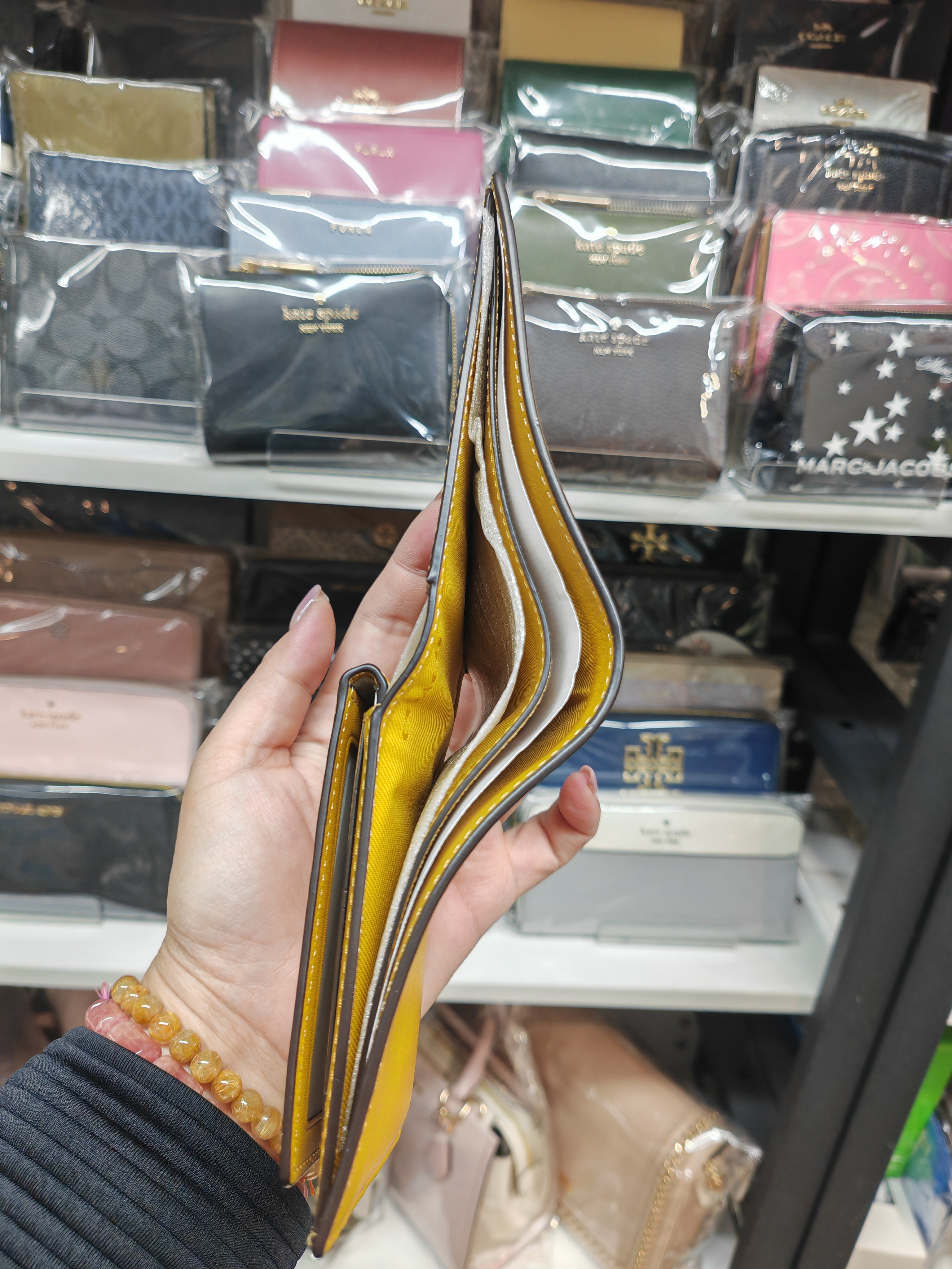 香港現貨-Coach men's wallet 介黃