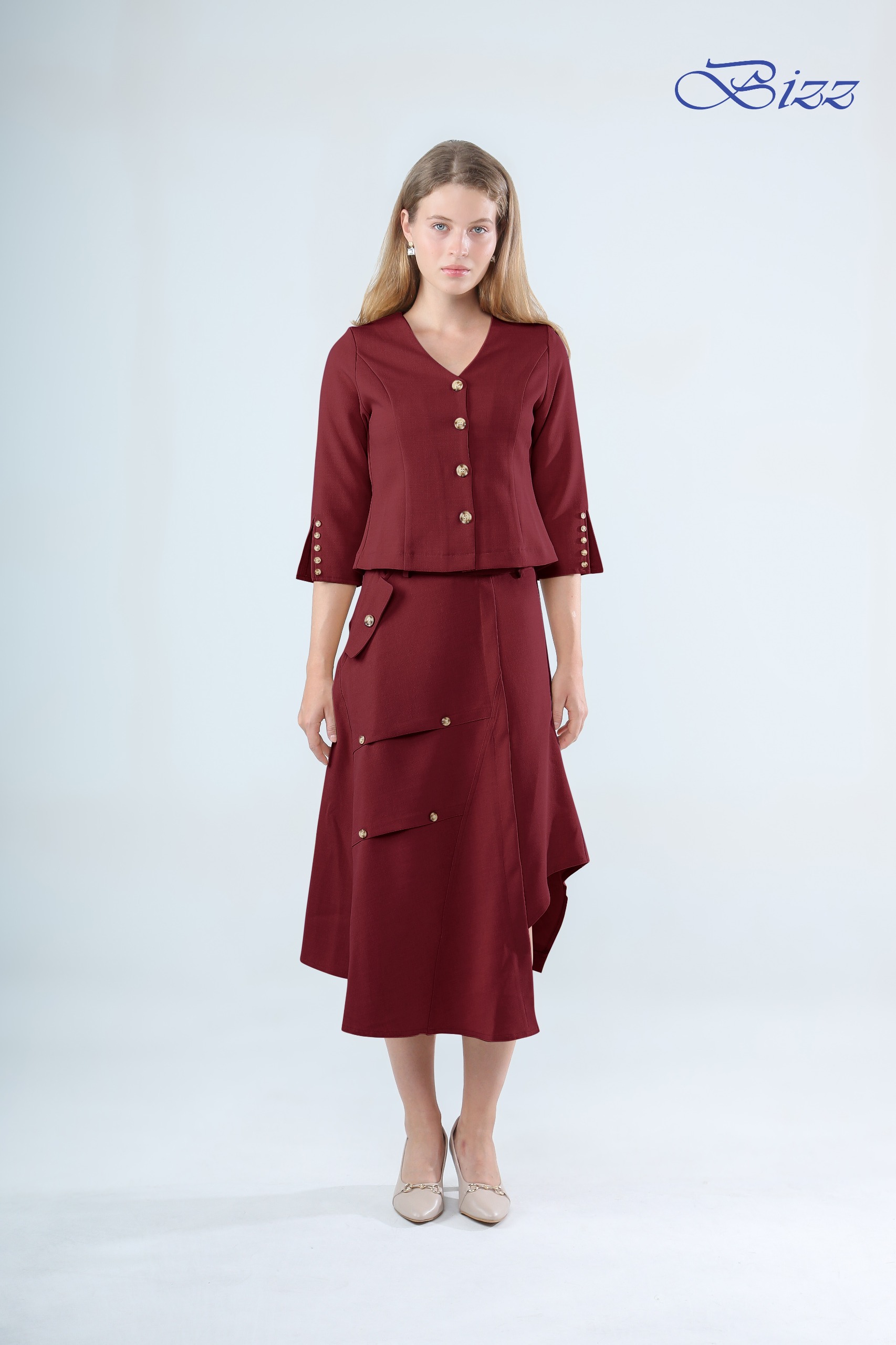 1585BS Victoria Asymmetrical Elegance Dress