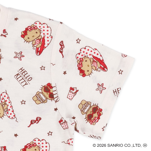 🇯🇵預訂 日本直送🇯🇵清爽材質烤焦Hello Kitty滿印短袖家居服上下套裝