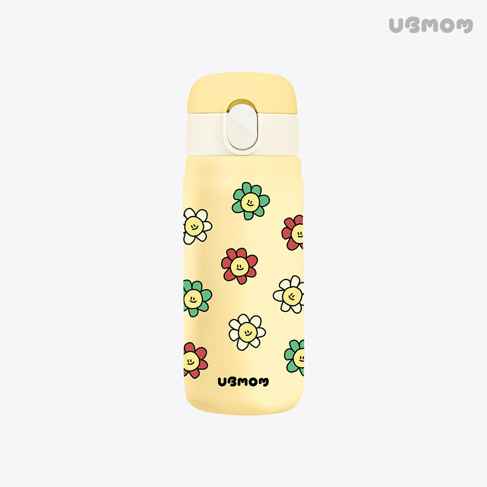 UBMOM 不銹鋼316直飲保溫杯 - 黃色雛菊- 330ml