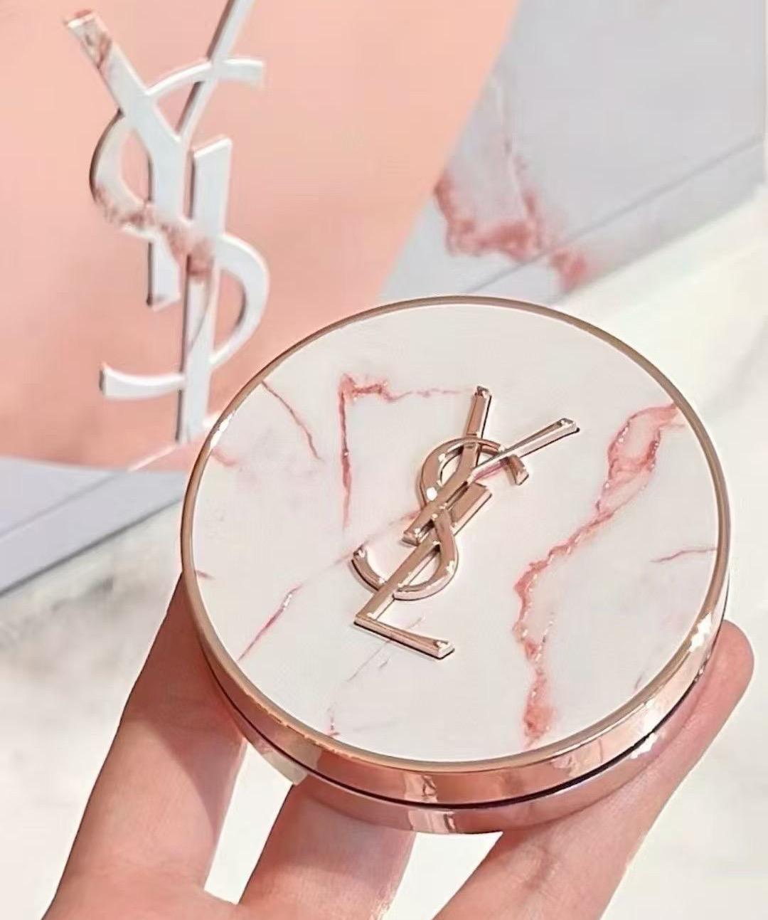 香港專櫃 YSL聖羅蘭七夕玫瑰大理石限定粉氣墊 ✅ 顏色： B10 ✅