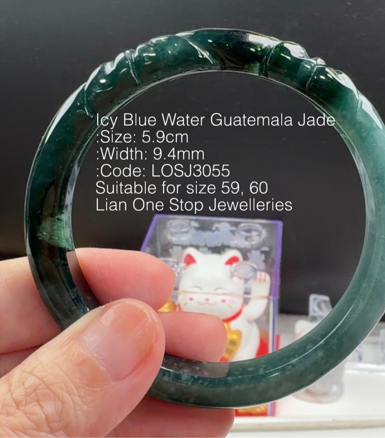 5.9cm Code: LOSJ3055 Icy Blue Water Guatemala Jade
