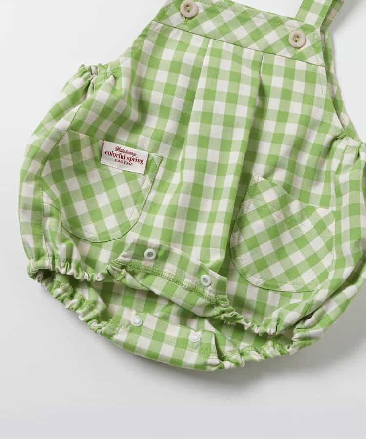 🇯🇵預訂 日本直送🇯🇵 Apres les cours 兩色立體兔耳格紋短袖上衣吊帶包屁褲套裝