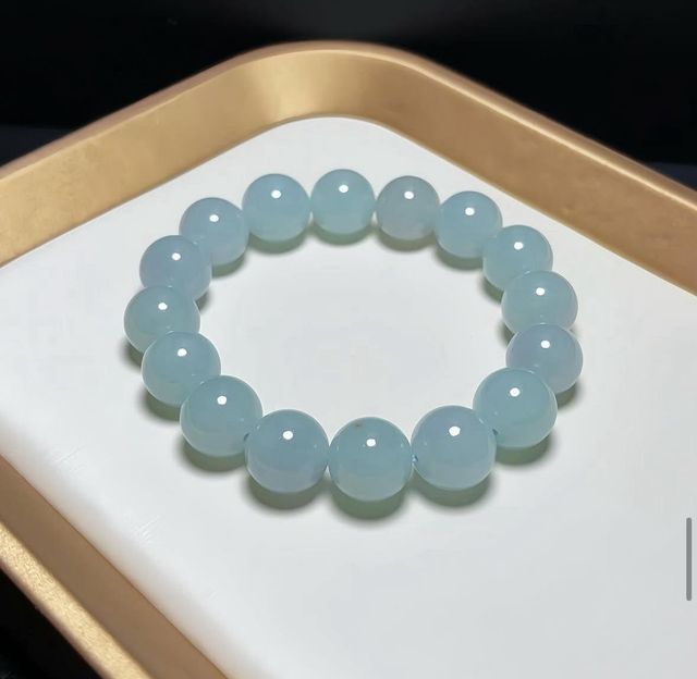 美術品 蔵友旧蔵出 翡翠製 氷種滿綠 蓮花珠手串