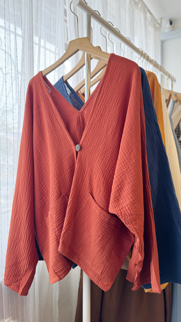 日系自然肌理棉麻外套