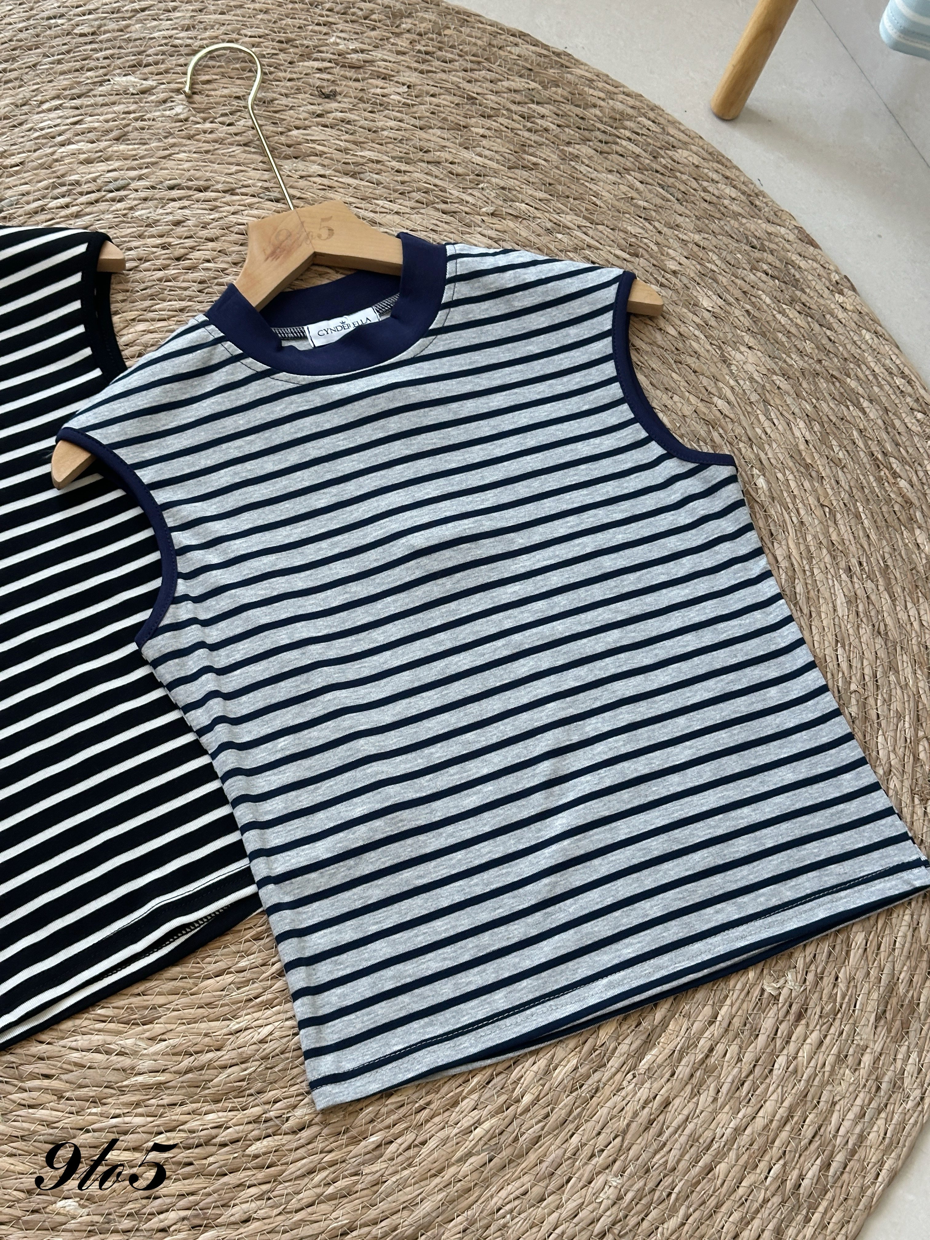 T4237 Sleeveless Stripe Top - 4 Colors 