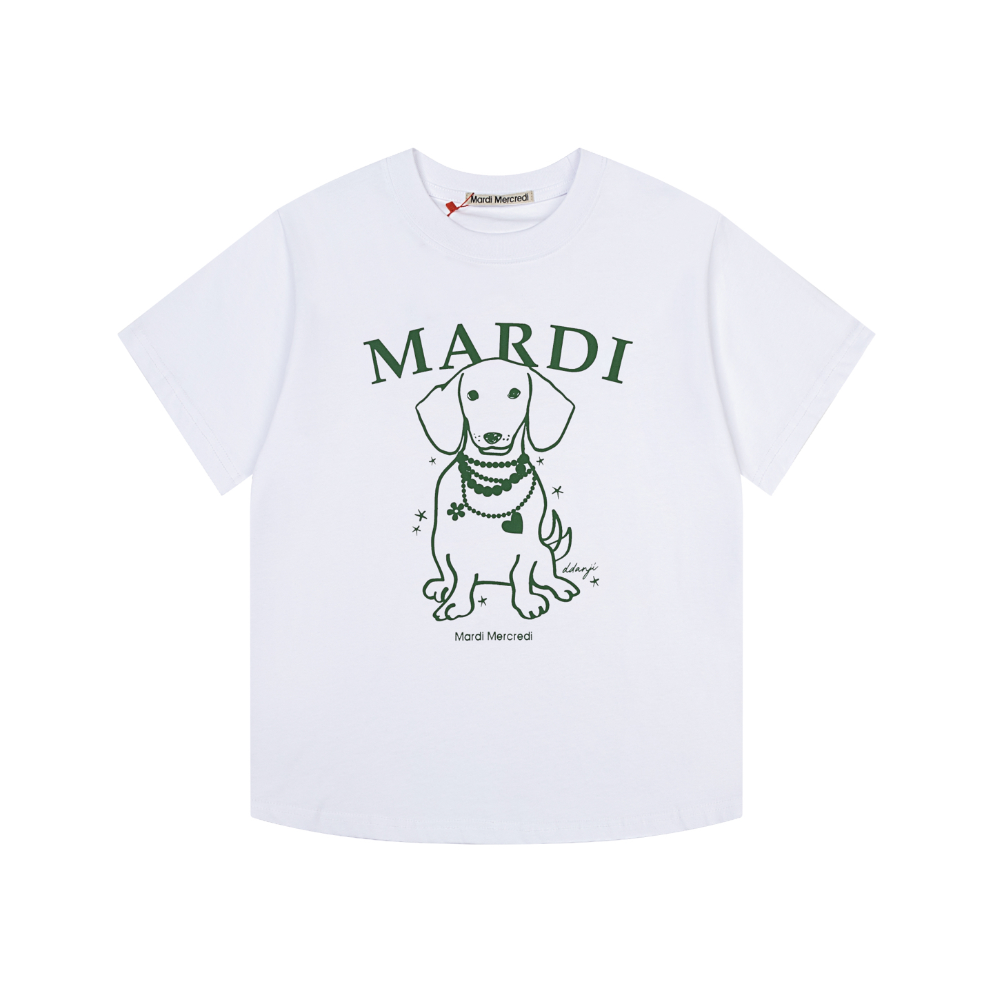 Mardi Mercredi Swing The Tail Ddanji Pearl Necklace T-shirt