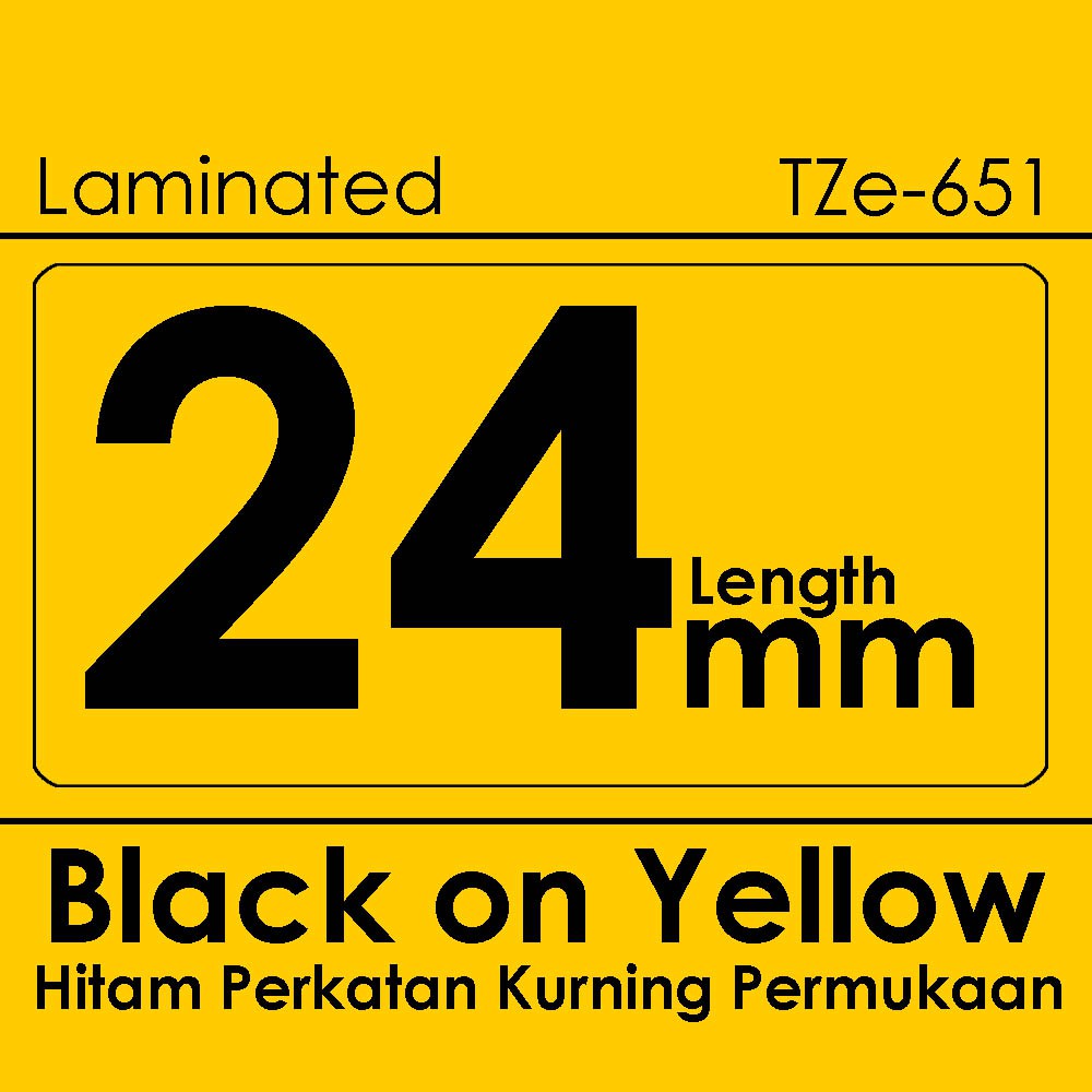 24mm Tze-151 251 451 651 compatible label tape Label Printer PT-D450 PT-D600 PT-P700 PT-P750W PT-P900W Tape Sticker