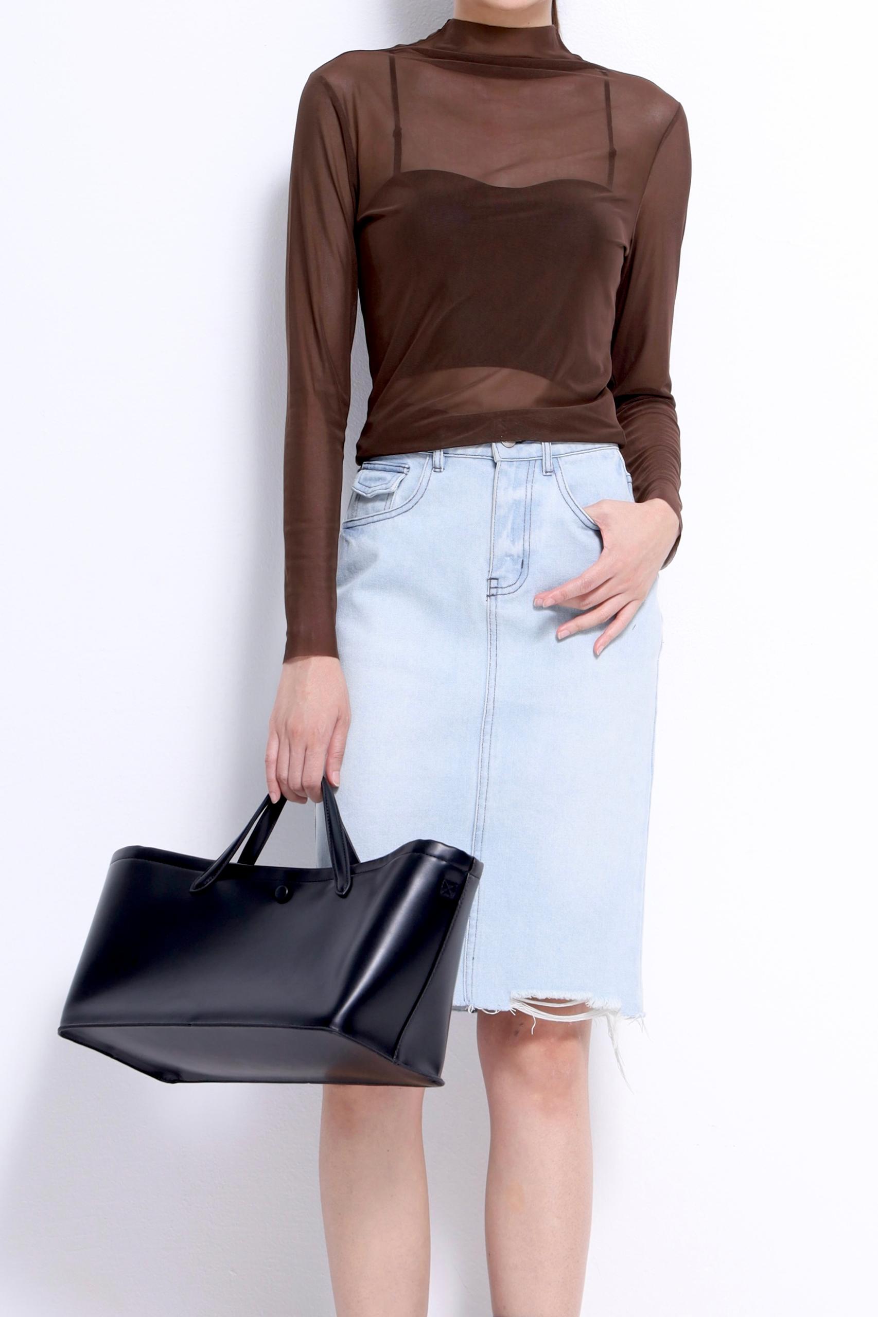 CB2737 SOFT HIGH NECK L/SLLV TOP