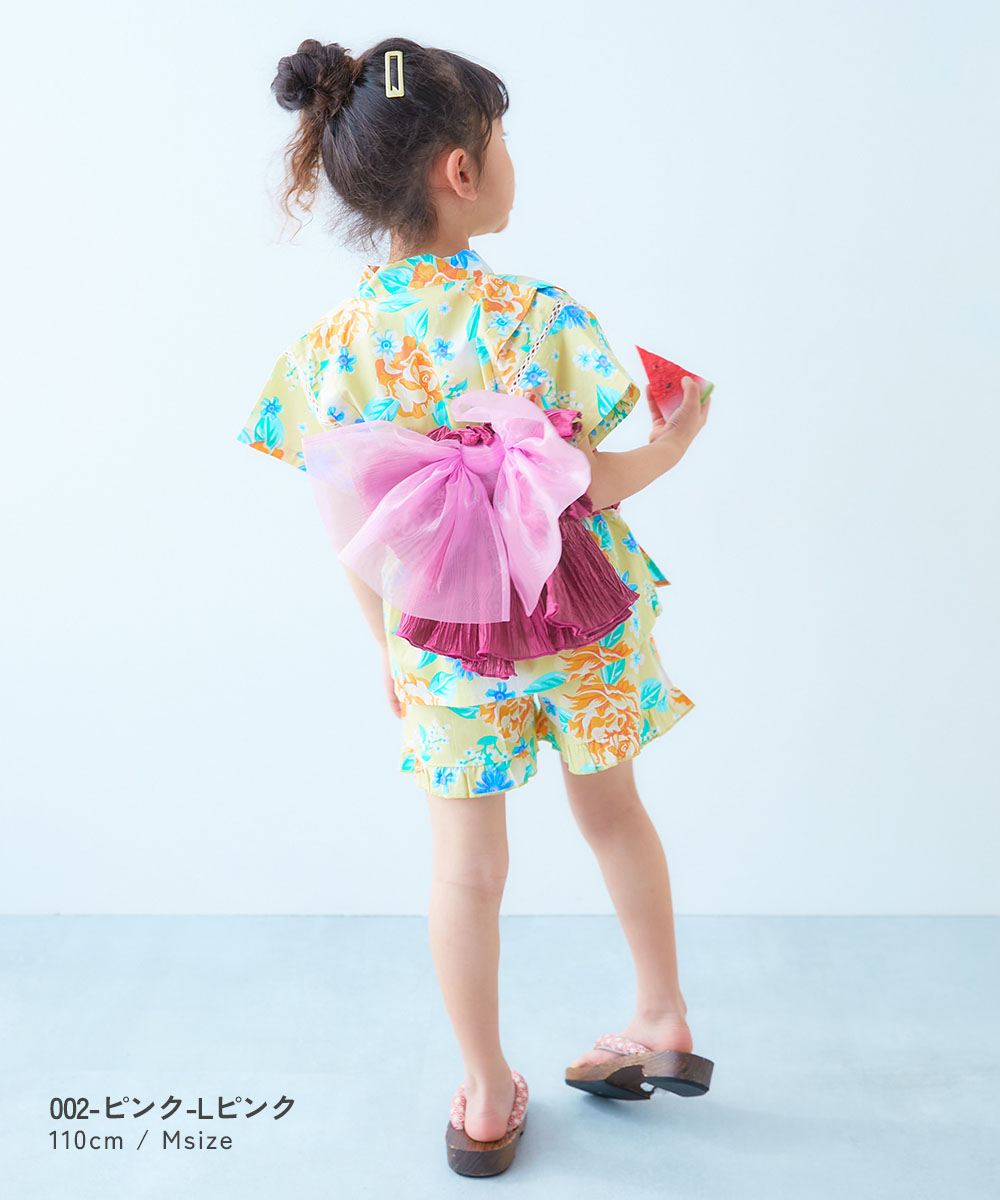 🆕【⭐訂購⭐】🌀 🇯🇵 日本直送 大蝴蝶結🎀緞面歐根紗 浴衣/甚平彈性腰帶［6款選］ 🌀 [ELCA-0260][260427]