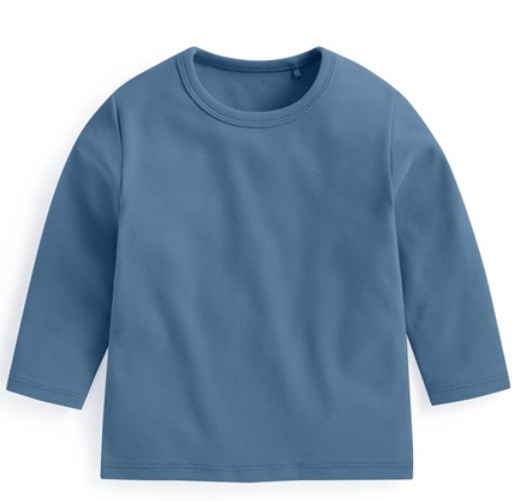 磨毛羅紋圓領長袖T恤