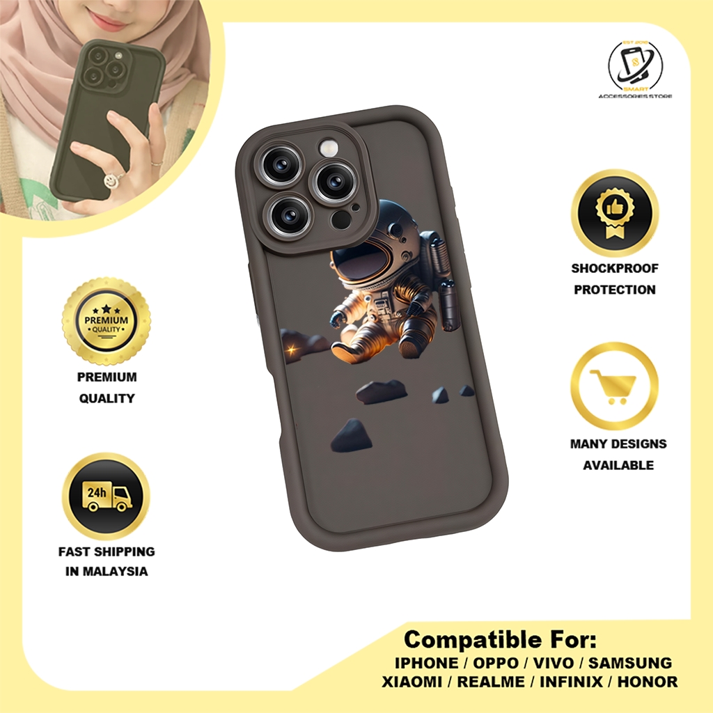 TPU DESIGN CASE PHONE FOR OPPO - DESIGN ASTRONAUT D