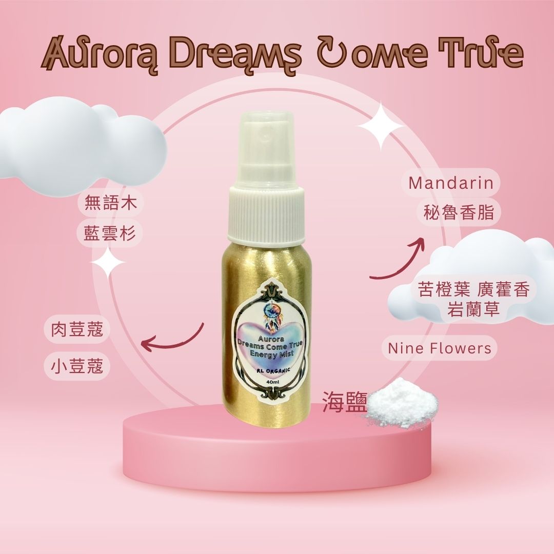 RL Breathe Out Love Aurora Dreams Come True Energy Mist 心想事成能量噴霧 40ML