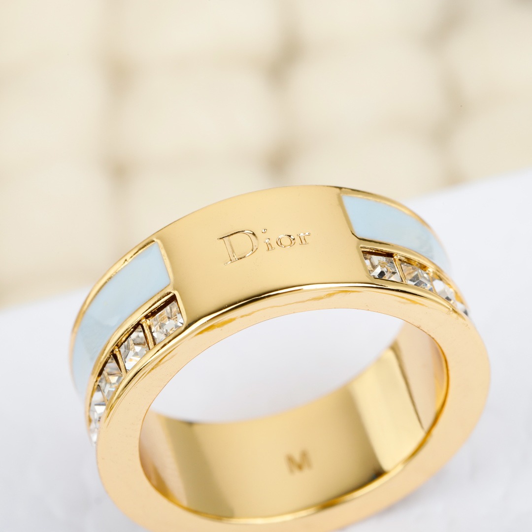【原單】Dior Night Code Ring 分層字母水鑽蝴蝶結戒指 