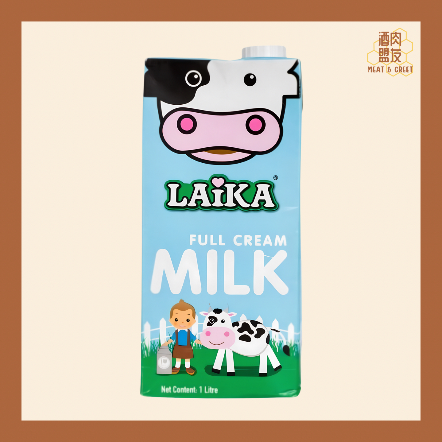 LAIKA UHT Full Cream Milk全脂牛奶 (原箱12盒）
