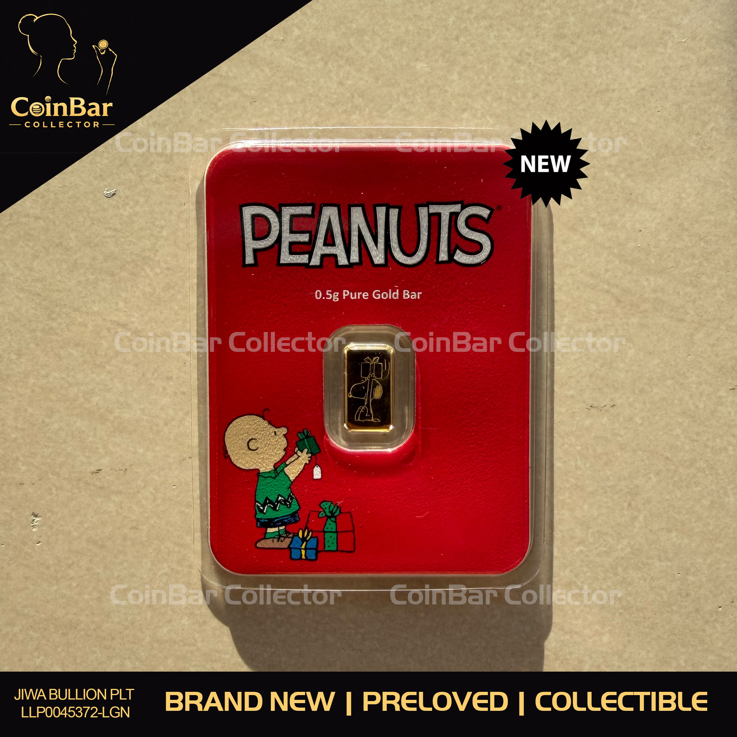 PAMP Christmas Snoopy 0.5g🇨🇭Swiss Fine Gold Bar Emas 999.9 圣诞史努比