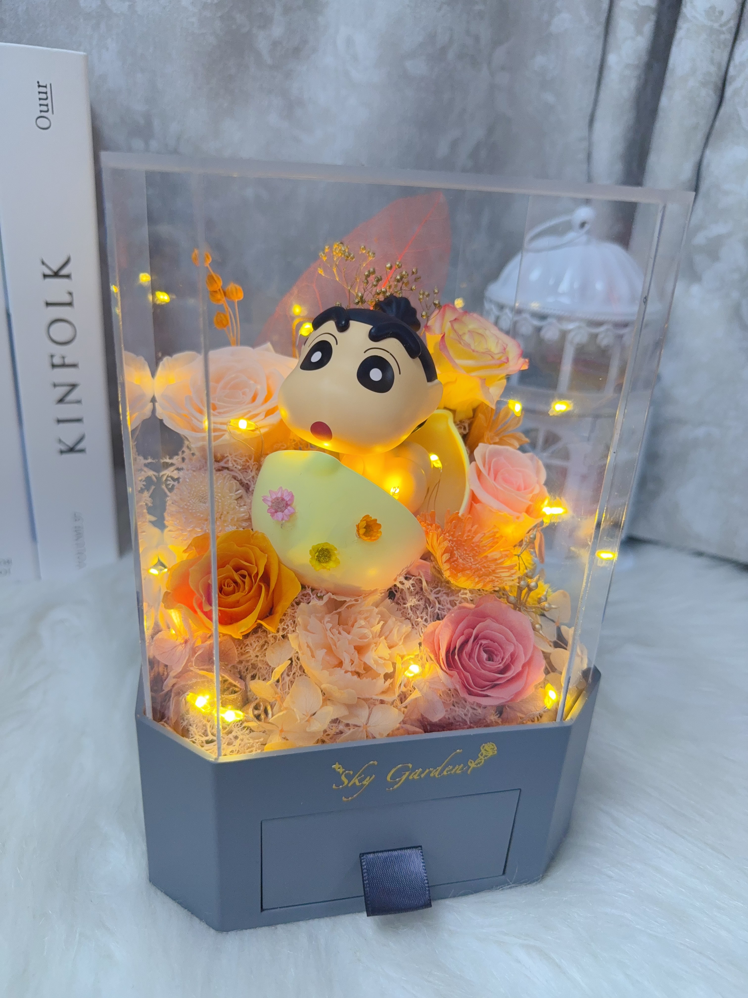 小新屁屁橙永生花花盒