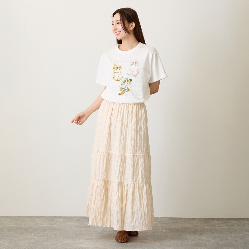 🌸 【預訂】mofusand Gelato T-shirt (White) - mofusand 5/6新品