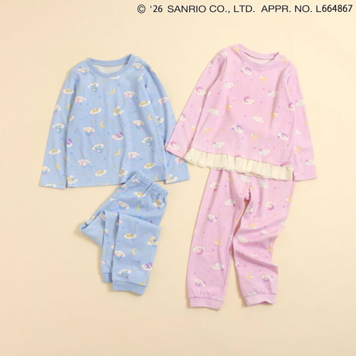 🇯🇵預訂 日本直送🇯🇵Apres les cours x Sanrio系列兩色人物滿印荷葉邊長袖家居服上下套裝