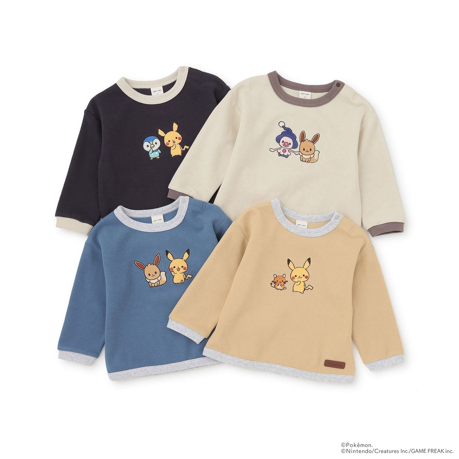 🆕【⭐訂購⭐】🇯🇵日本直送 🌀#Pokemon Monpoke系列 貼花長袖Tee［4款選］🌀  [ELJA-0078]