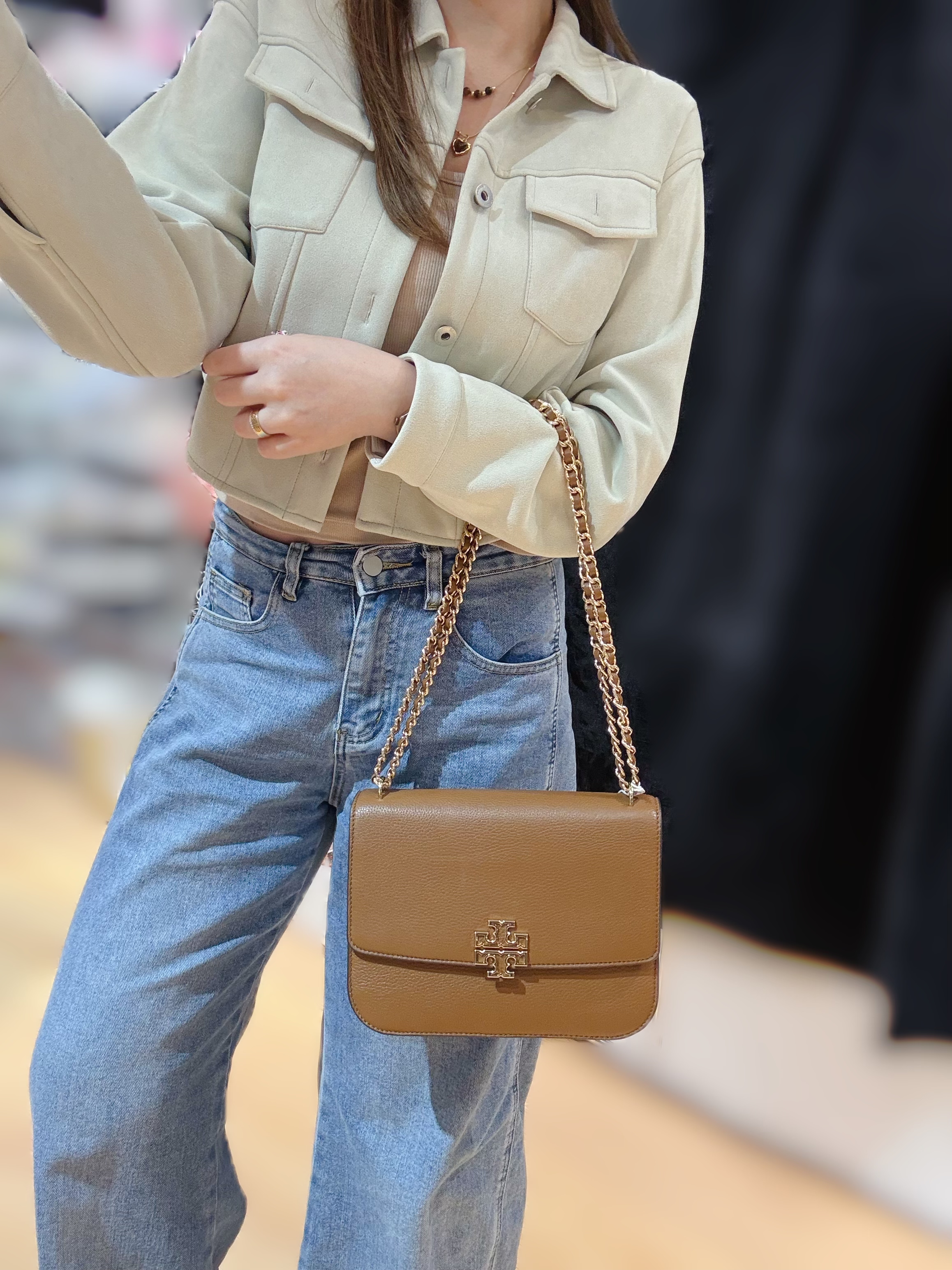 Tory burch Britten adjustable bag M brown