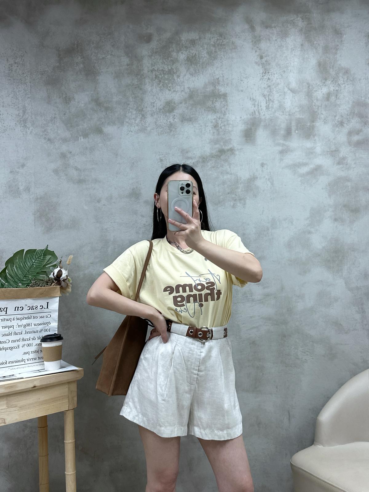 P12 彩色英文字Print Tee