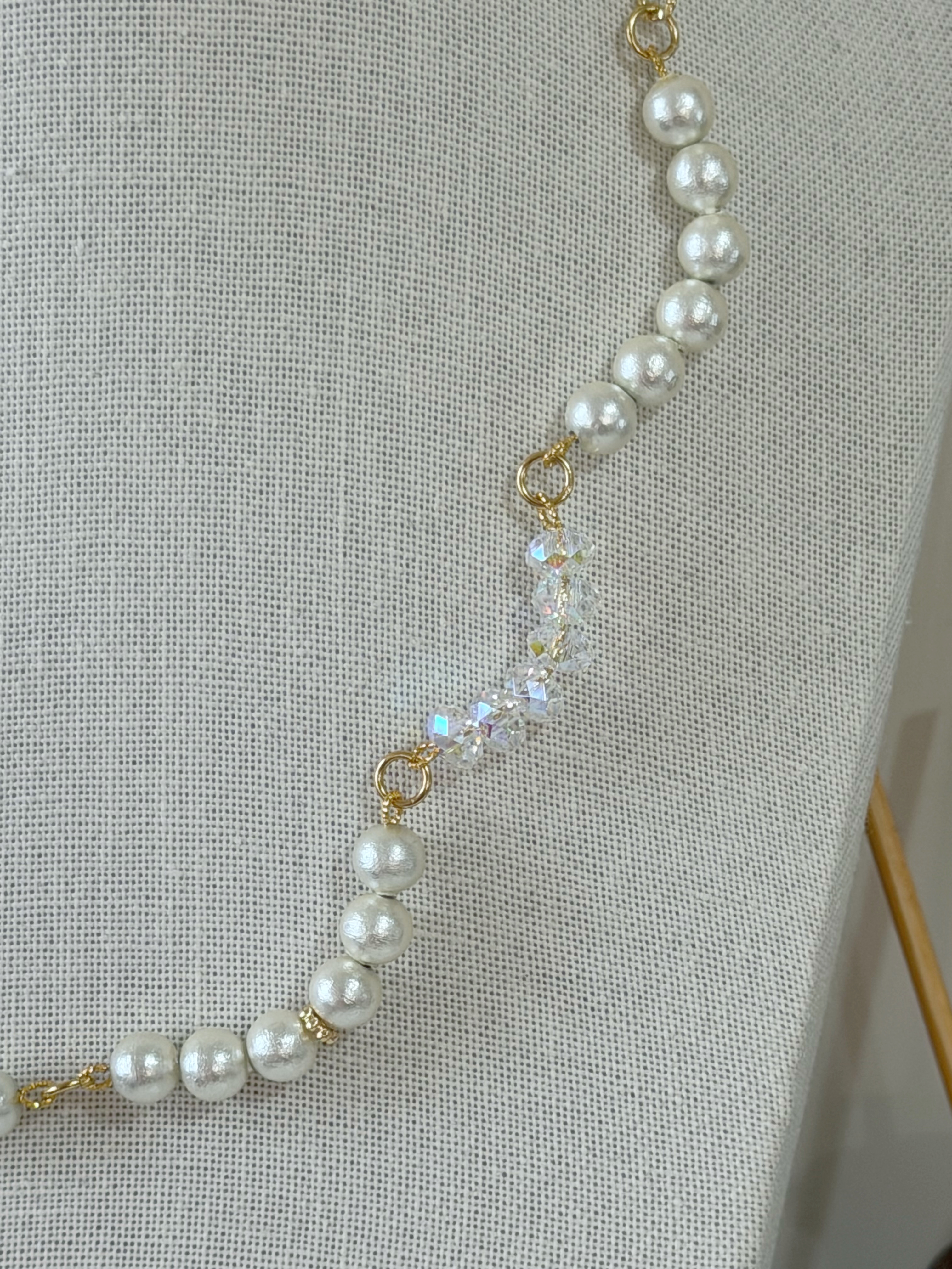 Curled Pearl 日本棉花珍珠頸鍊 / 半CURL款 （預訂款）