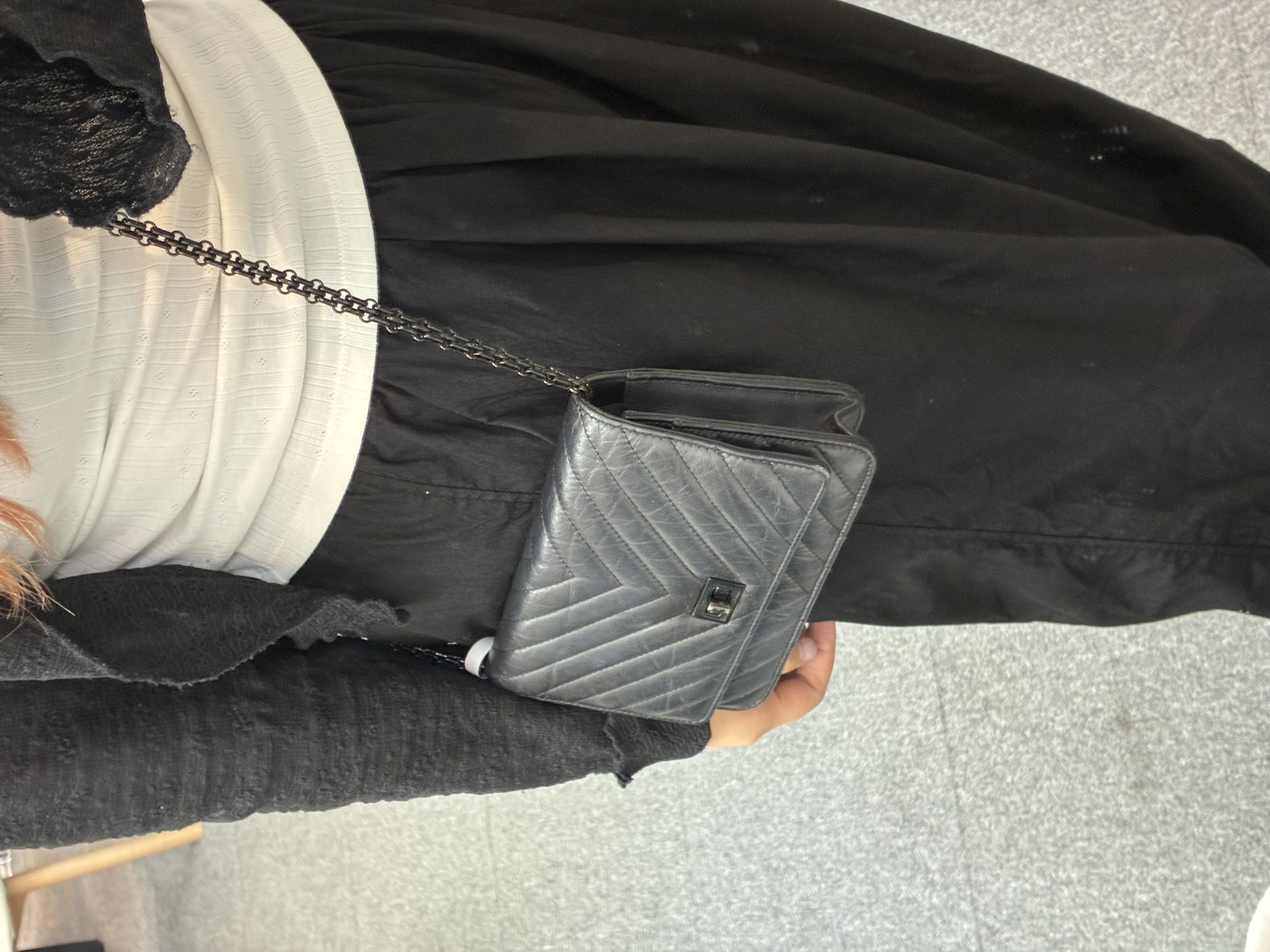 Chanel 2.55 WOC so black V紋
