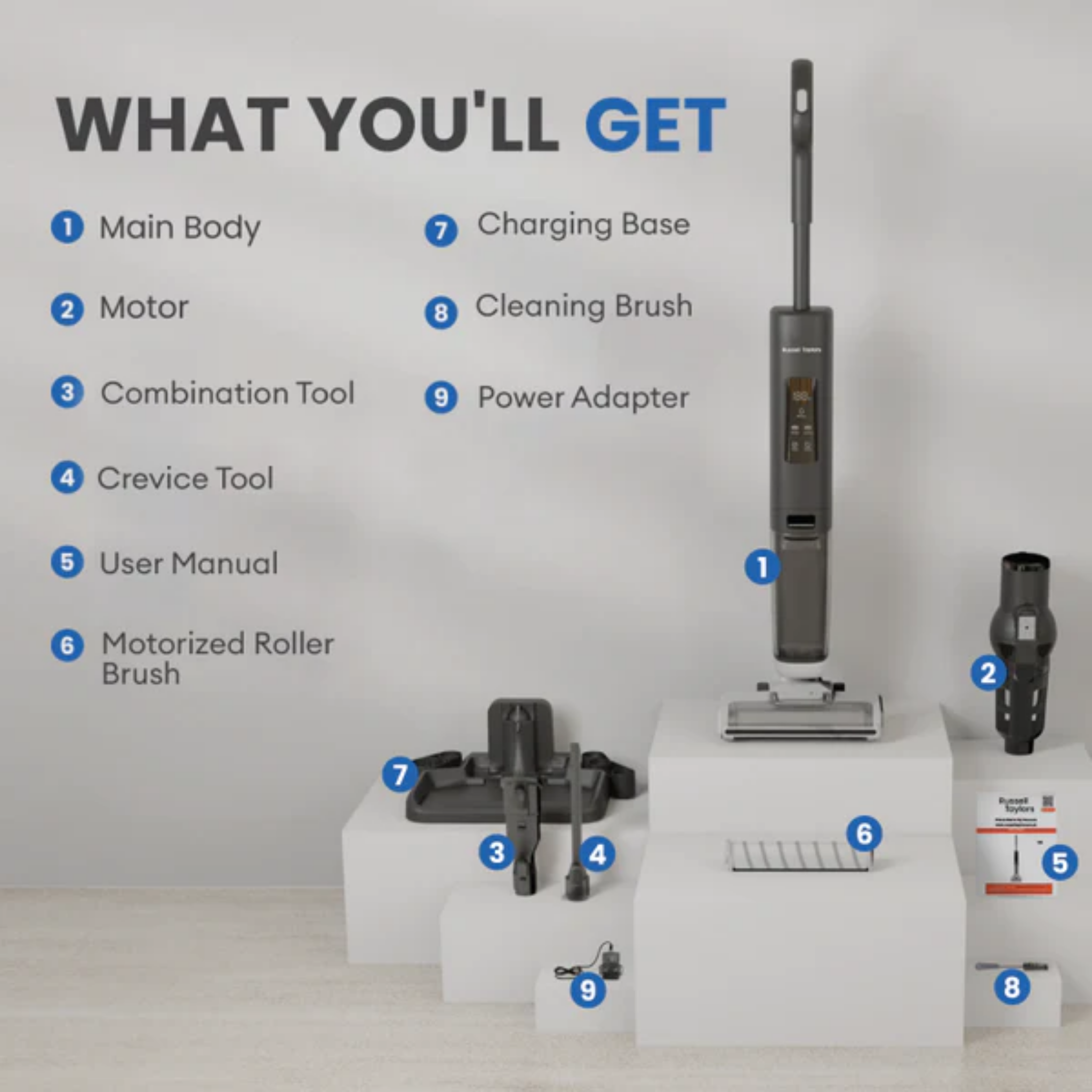 Russell Taylors Cordless Stick Vacuum (V10)
