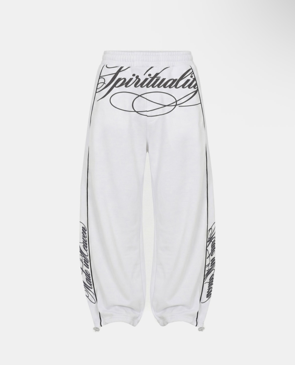 BADBLOOD新款[w-pts26-101] 90s Vintage Club Curved Joggers - White