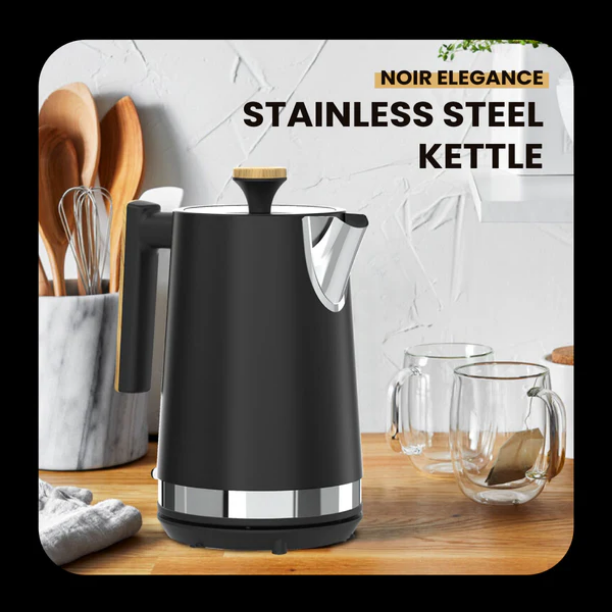 Russell Taylors 1.7L Noir Stainless Electric Kettle (RK30)