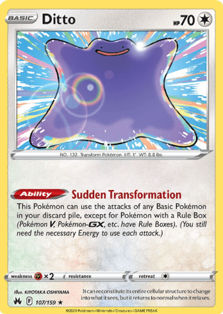 Pokemon TCG Crown Zenith - Ditto-107/159