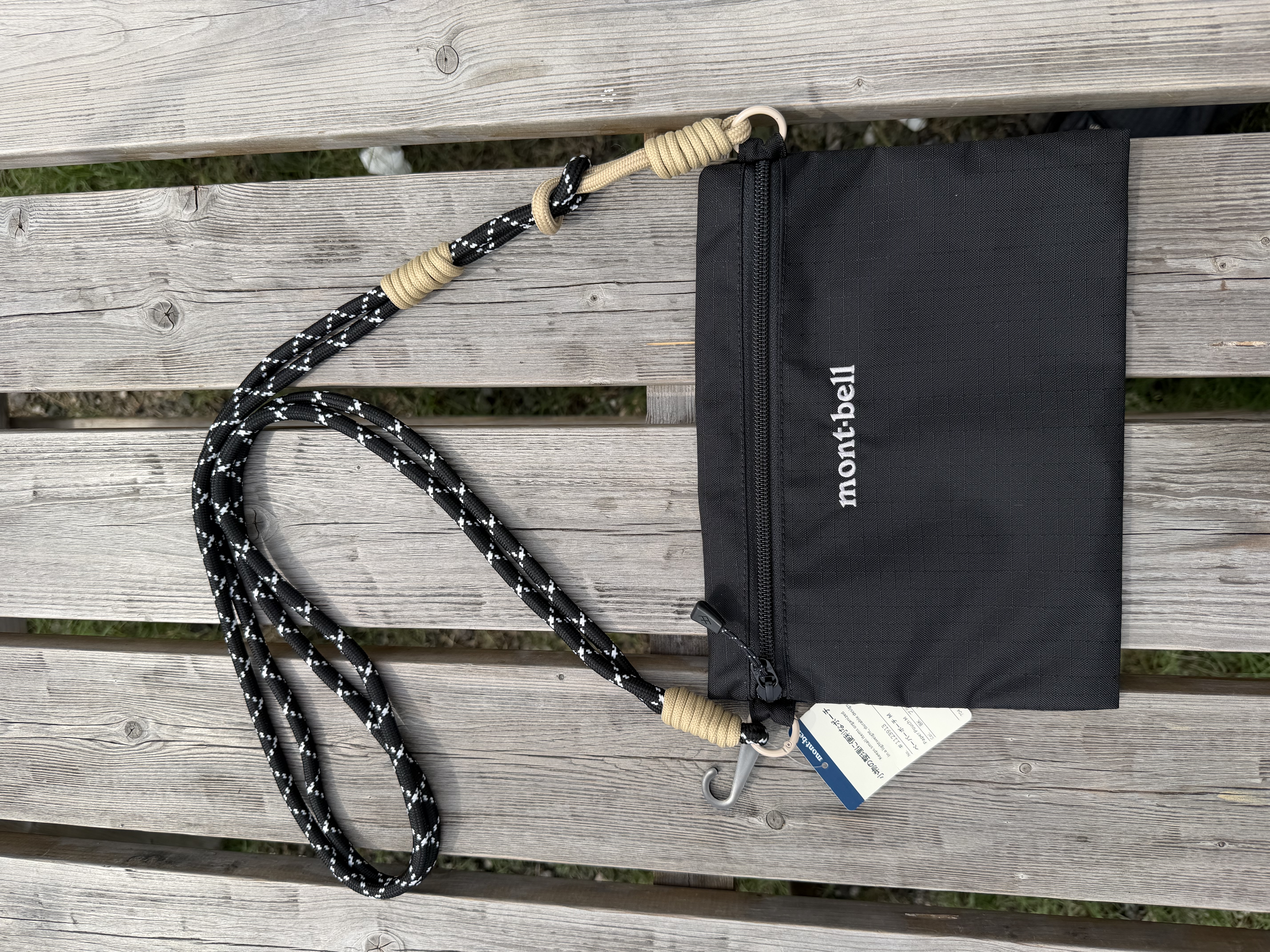 Montbell 隨身尼龍小物袋子(配改裝斜孭帶）