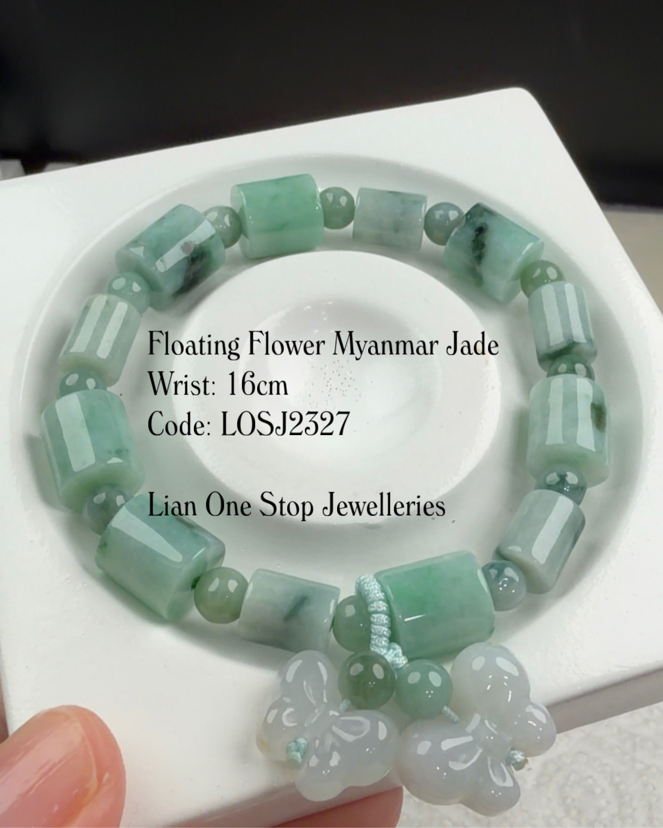 Code: LOSJ2327 Floating Flower Myanmar Jade