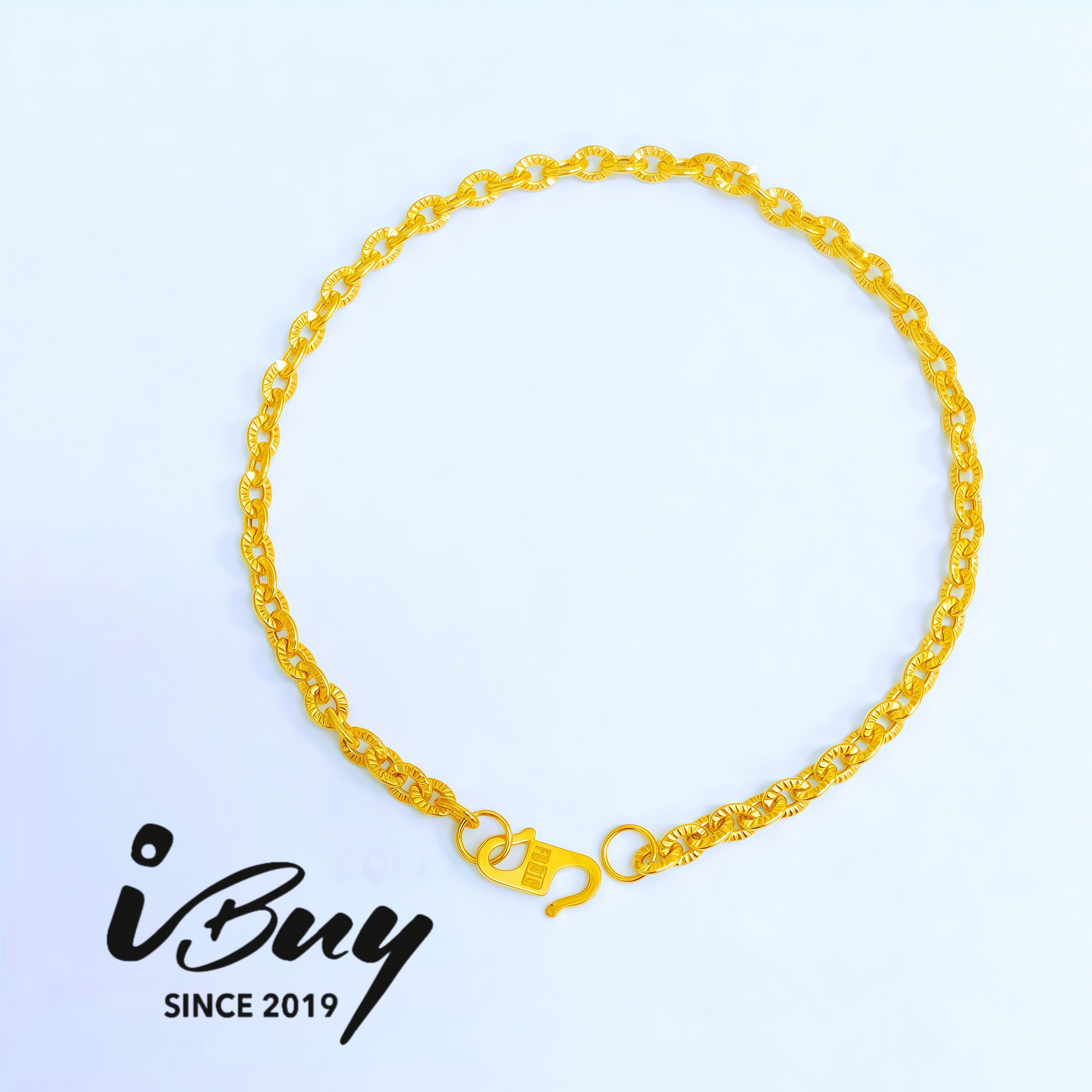 916 GOLD 3MM POLO STAR BRACELET 916 金 3MM 太阳花手链