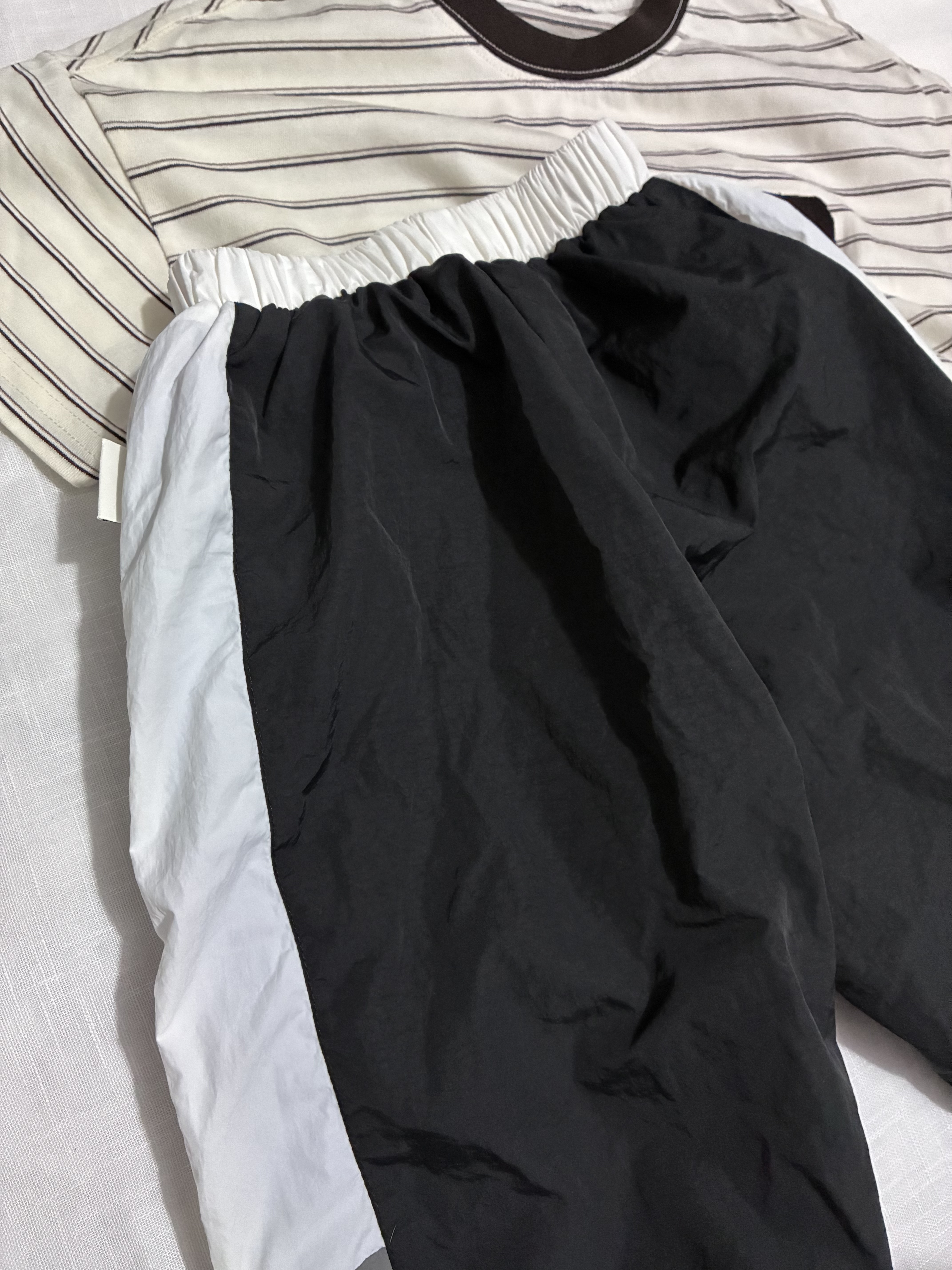 拼色風褸褲YZ15126-B